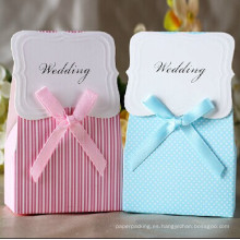Personalizada Caja de papel de regalo de dulces de boda / caja de cartón troquelado